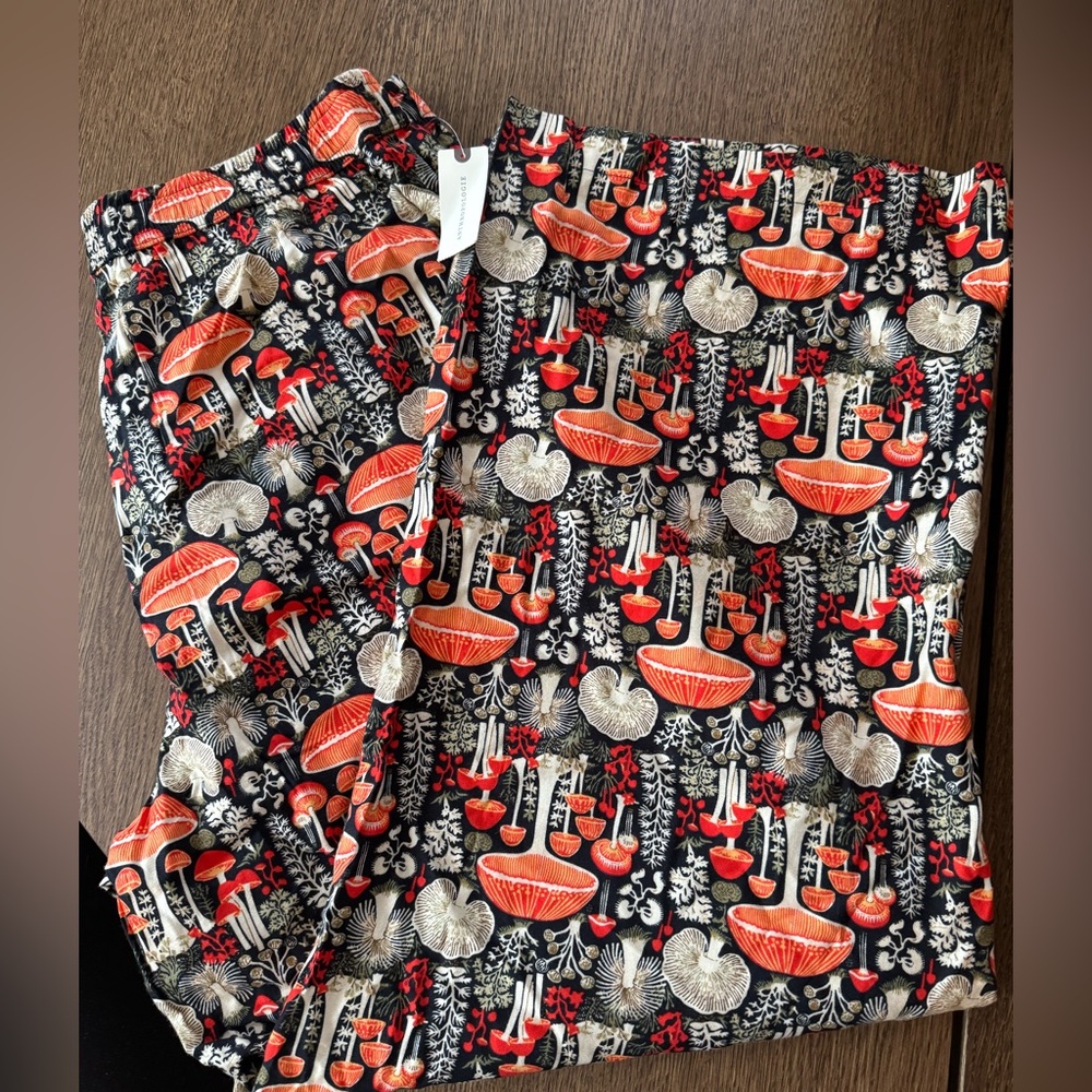 NWT Anthropologie Size Large Mushroom Pajama Pants